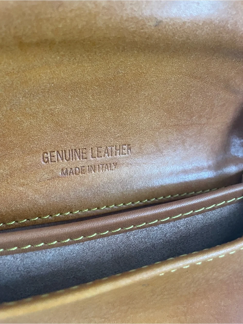 Leather Saddle Crossbody Bag in Chestnut Brown handmade in Italy Florence NWOT